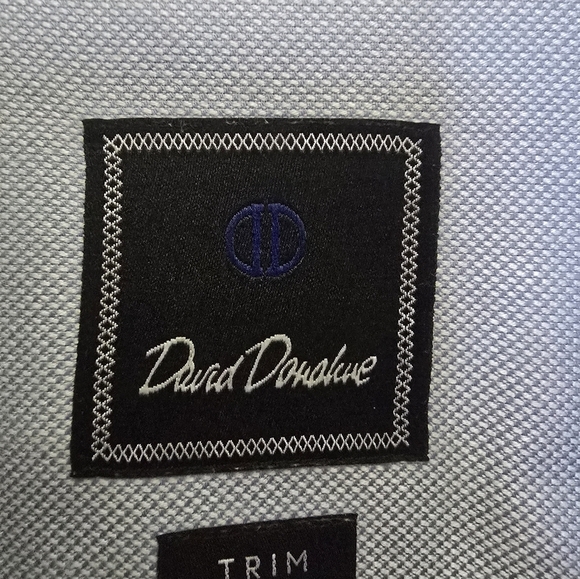 David Donohue Men's Dress Shirt Light Blue Size 17 34/35 Cotton Long Sleeve - Picture 13 of 15